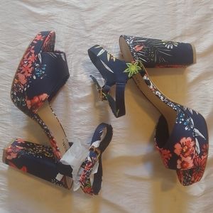 JustFab Floral Heels